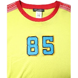 Green Cotton 85 Patch Crew Neck T-shirt