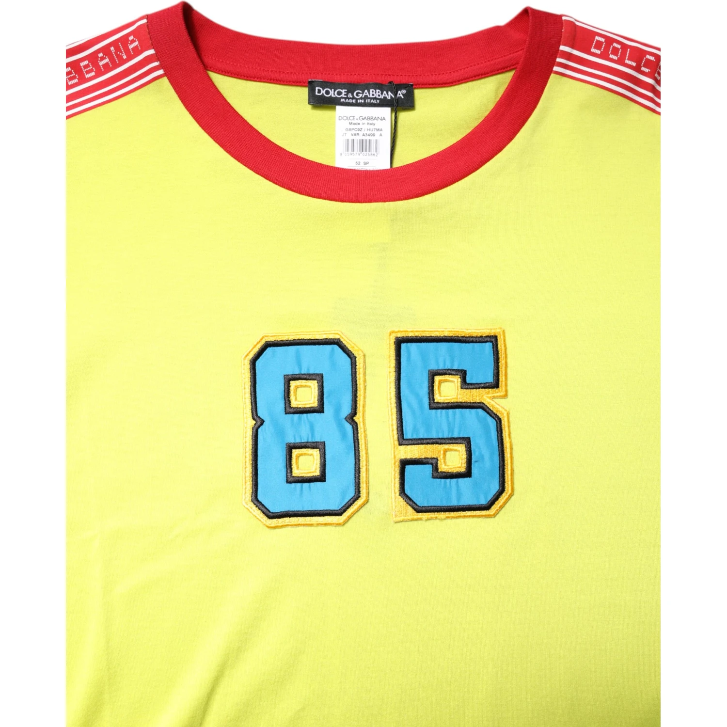 Green Cotton 85 Patch Crew Neck T-shirt