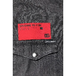 Gray Long Sleeves Button Down Denim Shirt