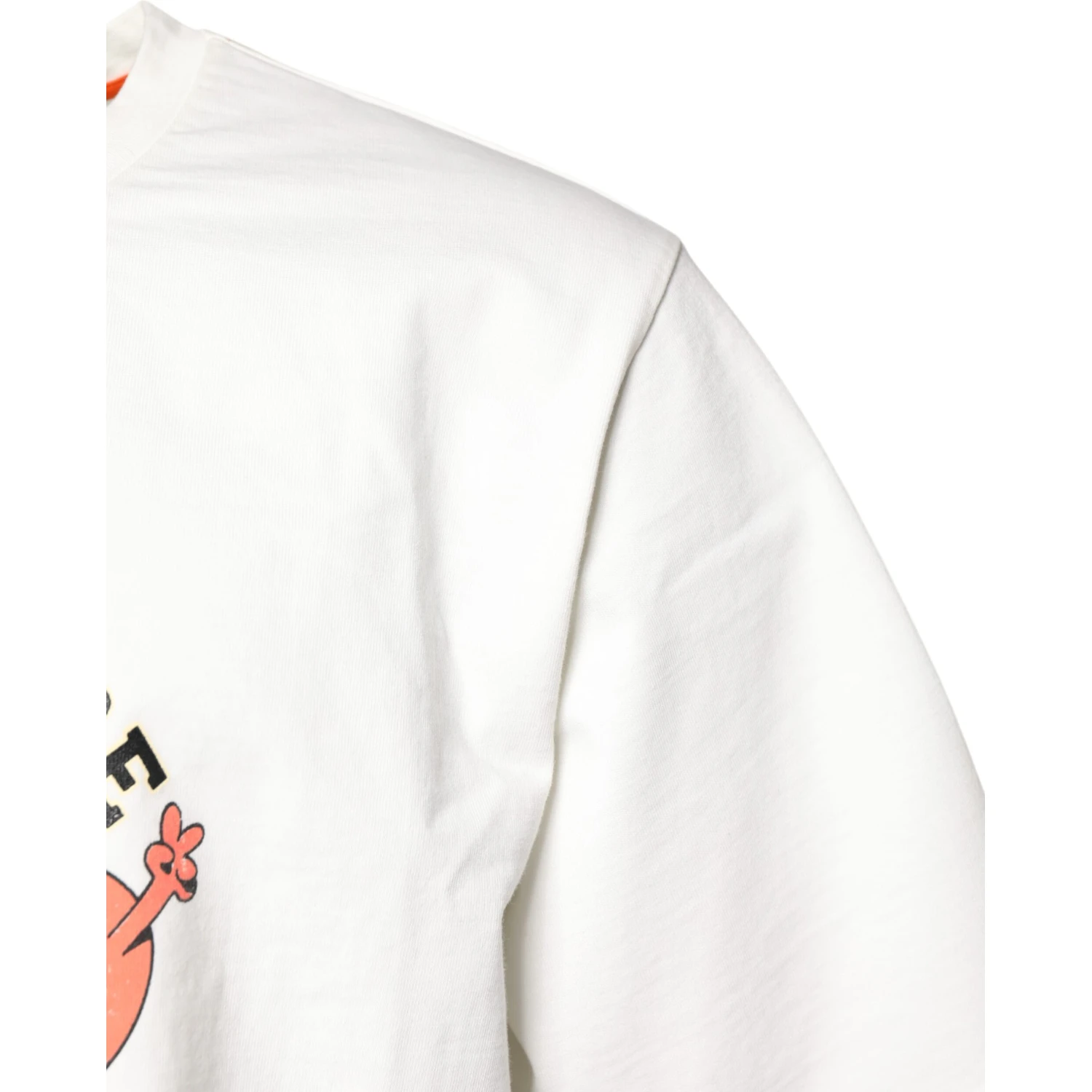 White LOVE & PEACE Print Crew Neck T-shirt