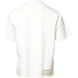 White LOVE & PEACE Print Crew Neck T-shirt