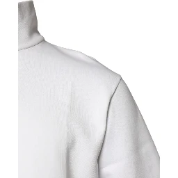 White Cotton Turtleneck DG Applique T-shirt