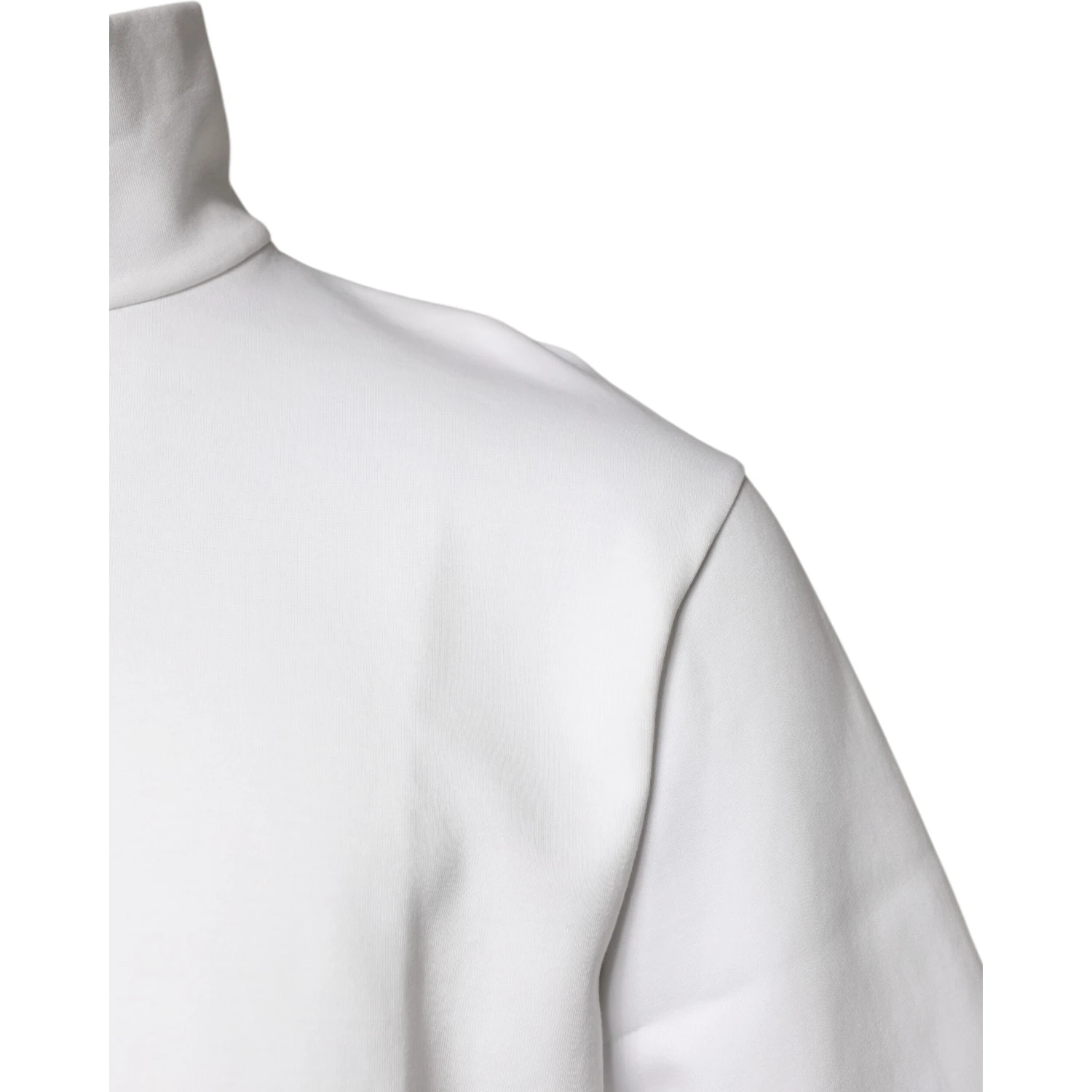 White Cotton Turtleneck DG Applique T-shirt