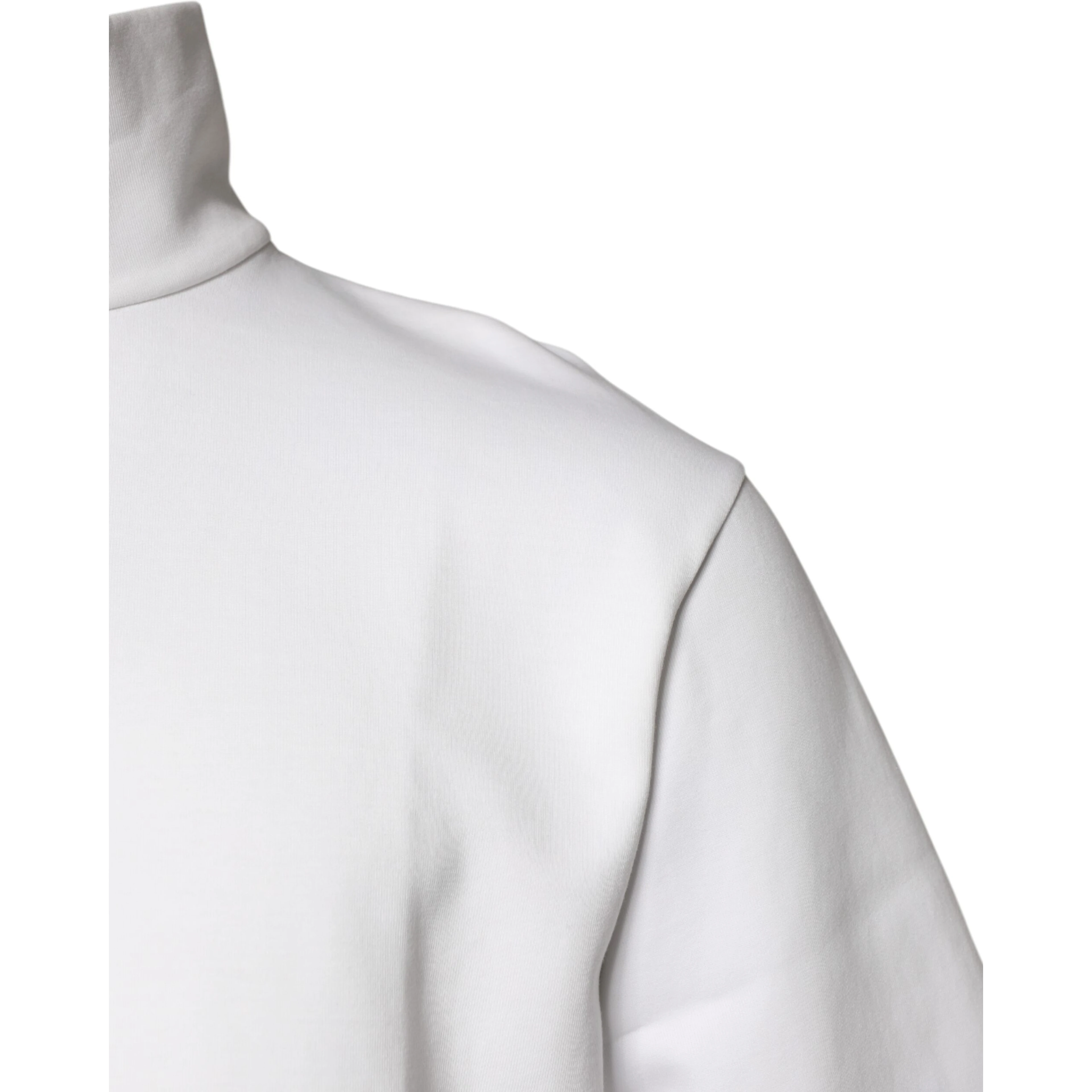 White Cotton Turtleneck DG Applique T-shirt