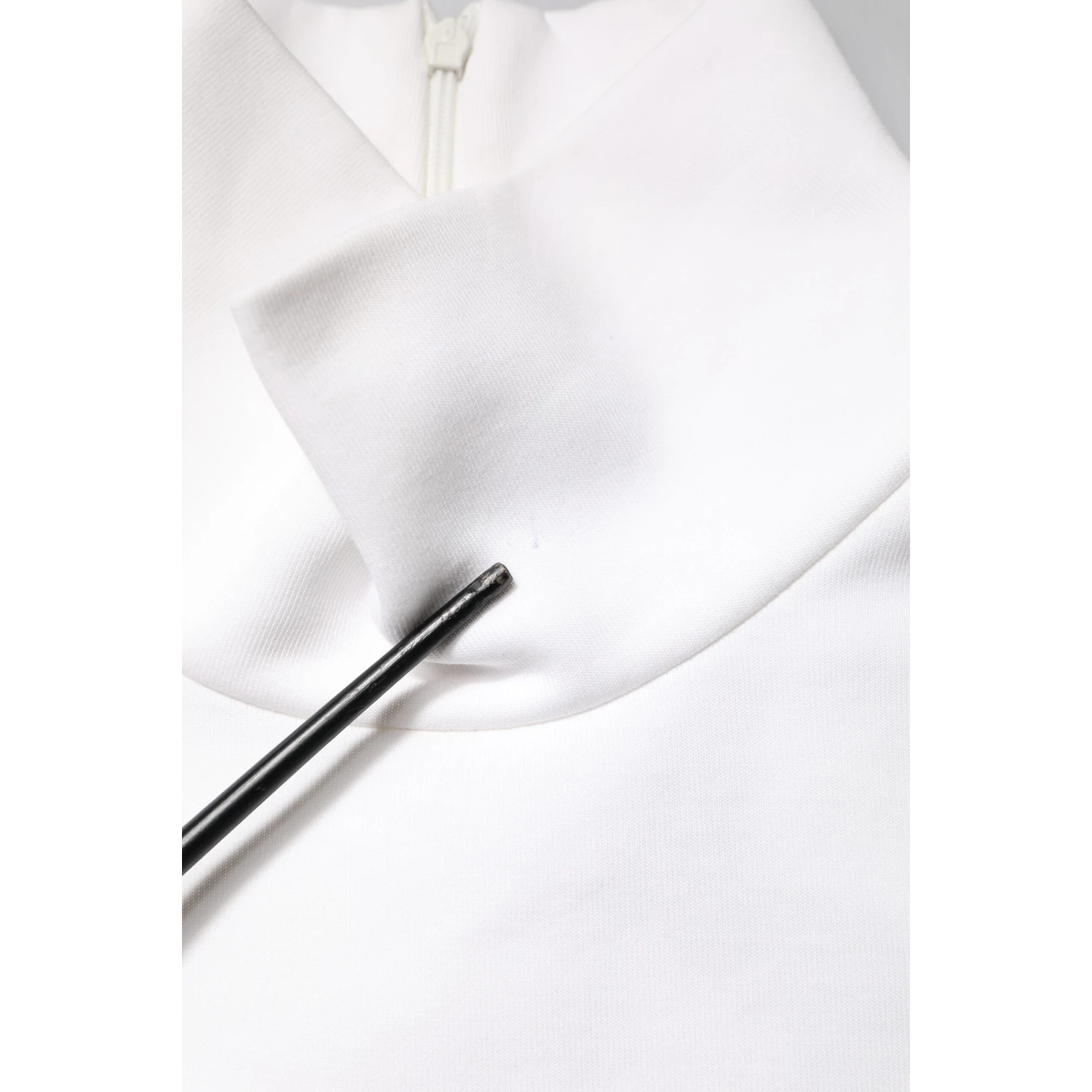 White Cotton Turtleneck DG Applique T-shirt