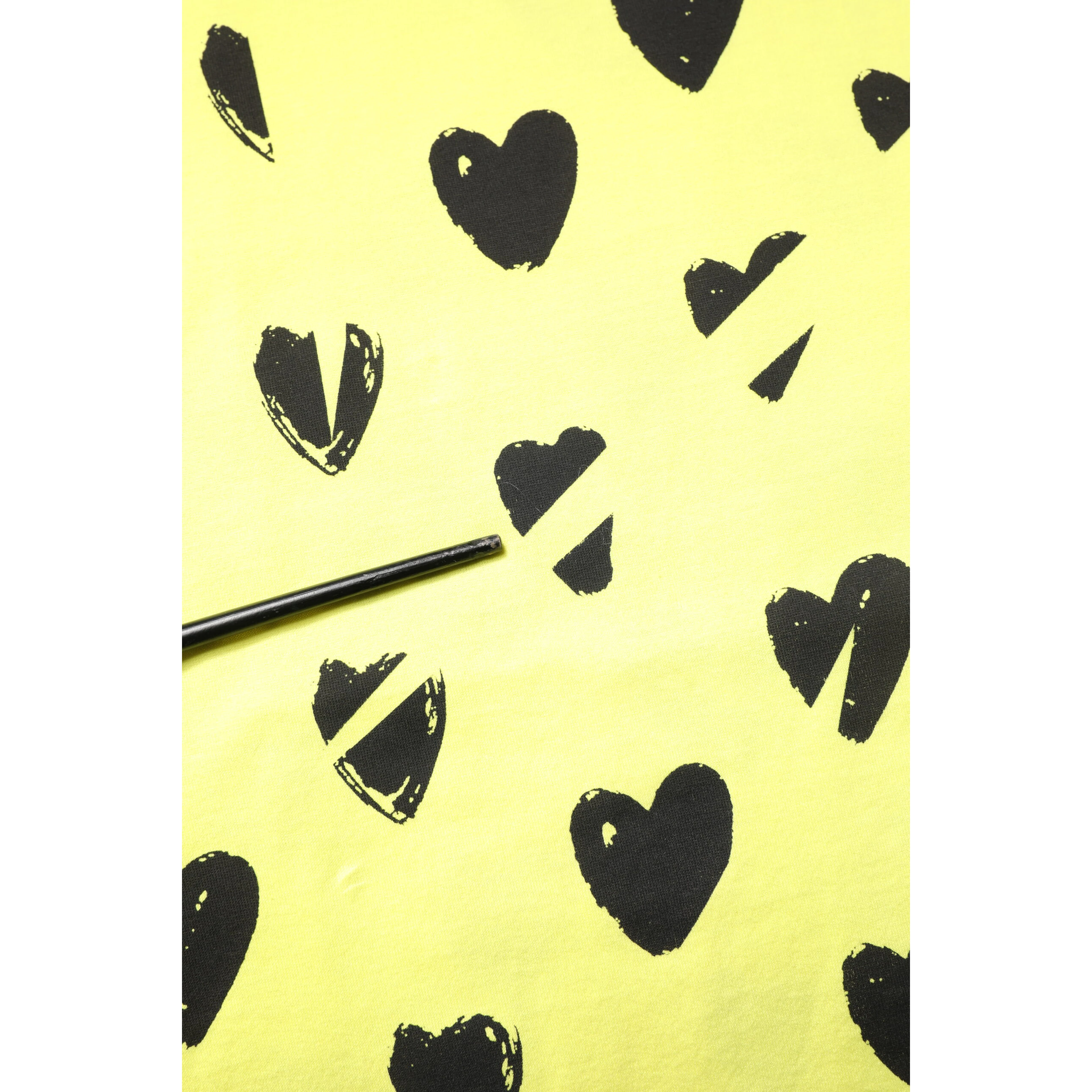 Yellow Cotton Sleeveless DG Heart T-shirt