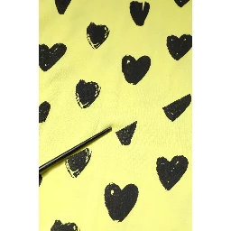 Yellow Cotton Sleeveless DG Heart T-shirt