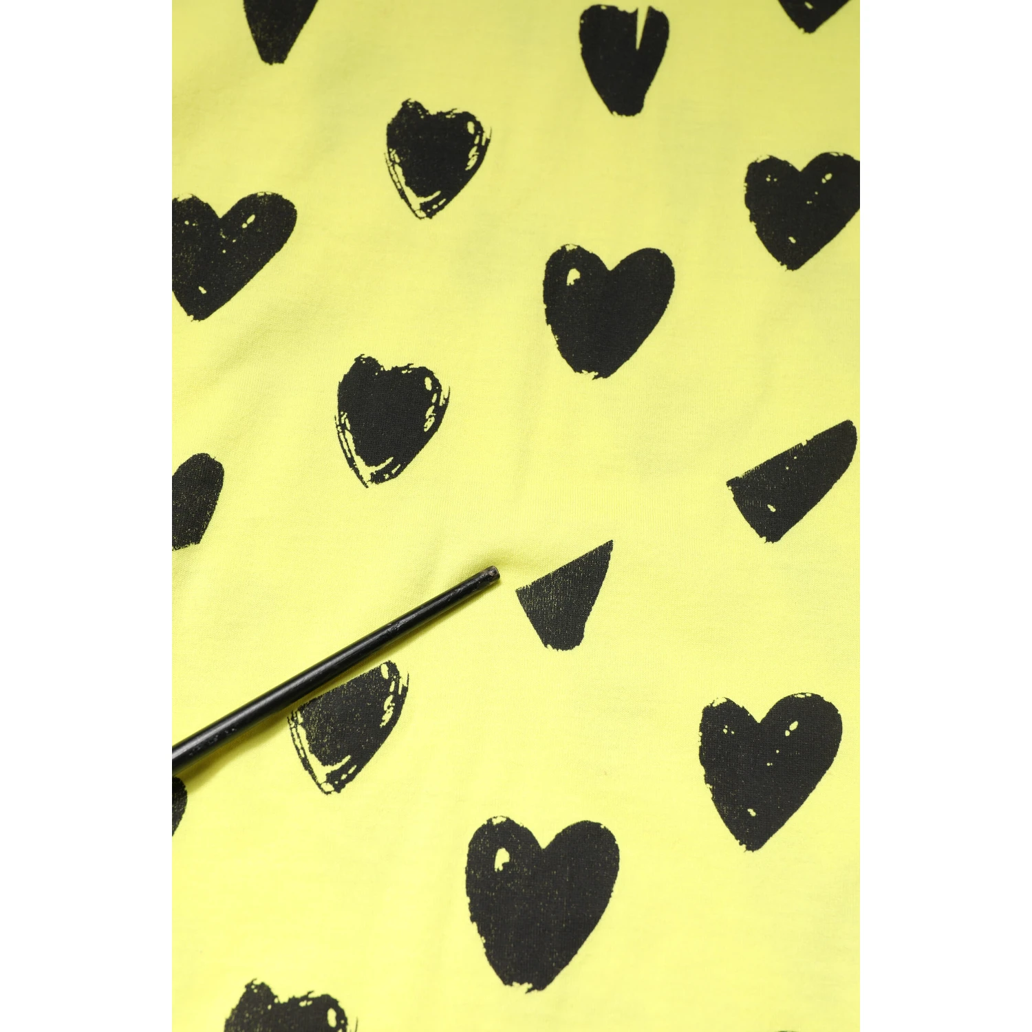 Yellow Cotton Sleeveless DG Heart T-shirt