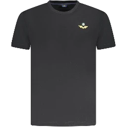 Black Cotton Men T-Shirt