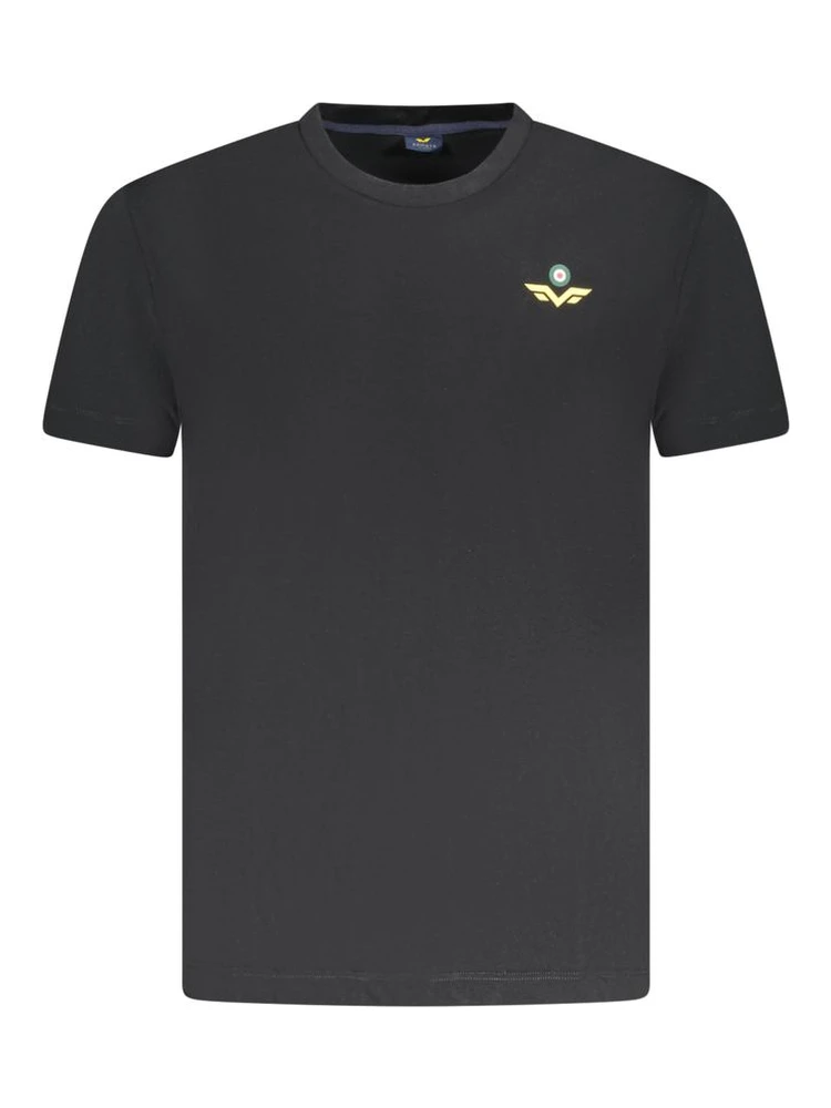 Black Cotton Men T-Shirt