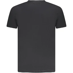 Black Cotton Men T-Shirt