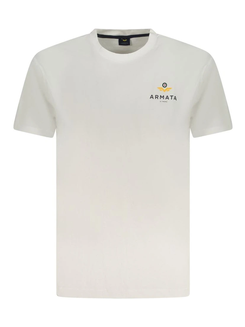 White Cotton Men T-Shirt