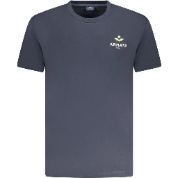 Blue Cotton Men T-Shirt
