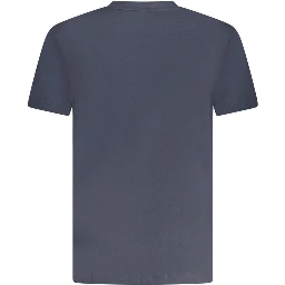 Blue Cotton Men T-Shirt