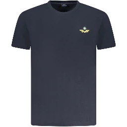 Blue Cotton Men T-Shirt