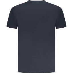 Blue Cotton Men T-Shirt