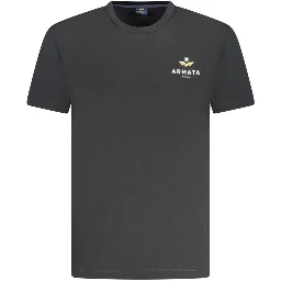 Black Cotton Men T-Shirt