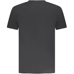 Black Cotton Men T-Shirt