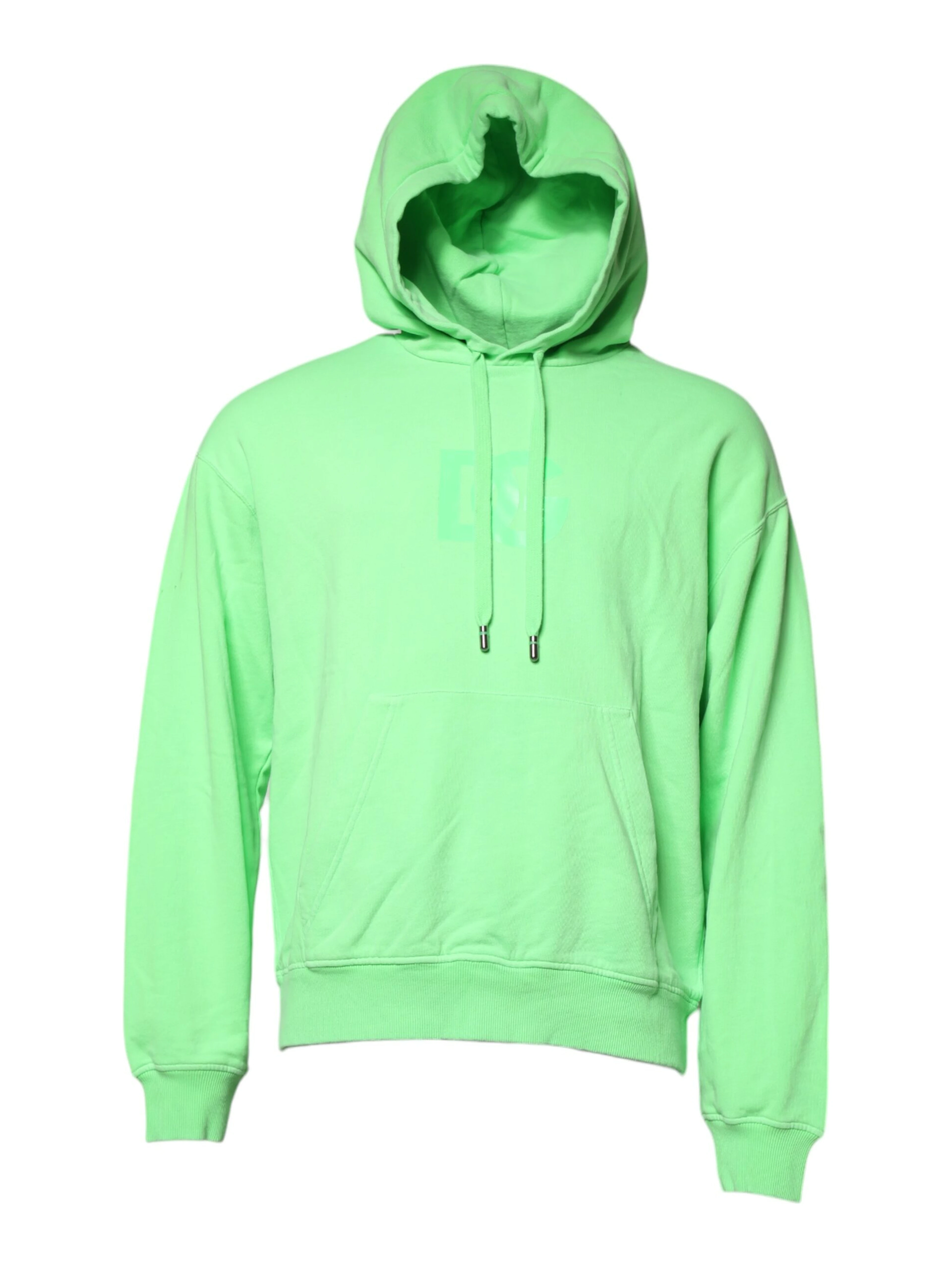 Green Cotton DG Logo Print Hooded Sweater