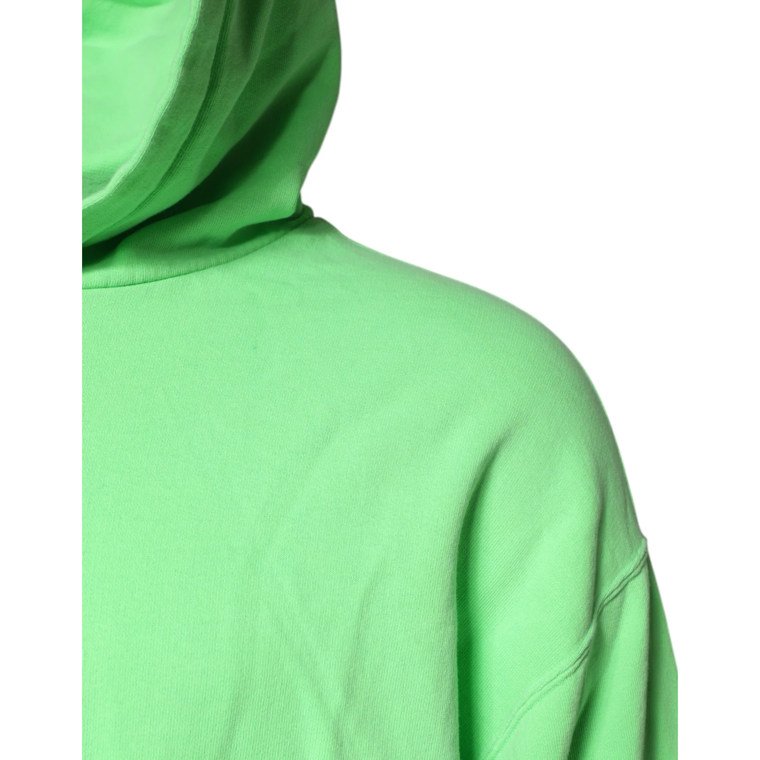 Green Cotton DG Logo Print Hooded Sweater