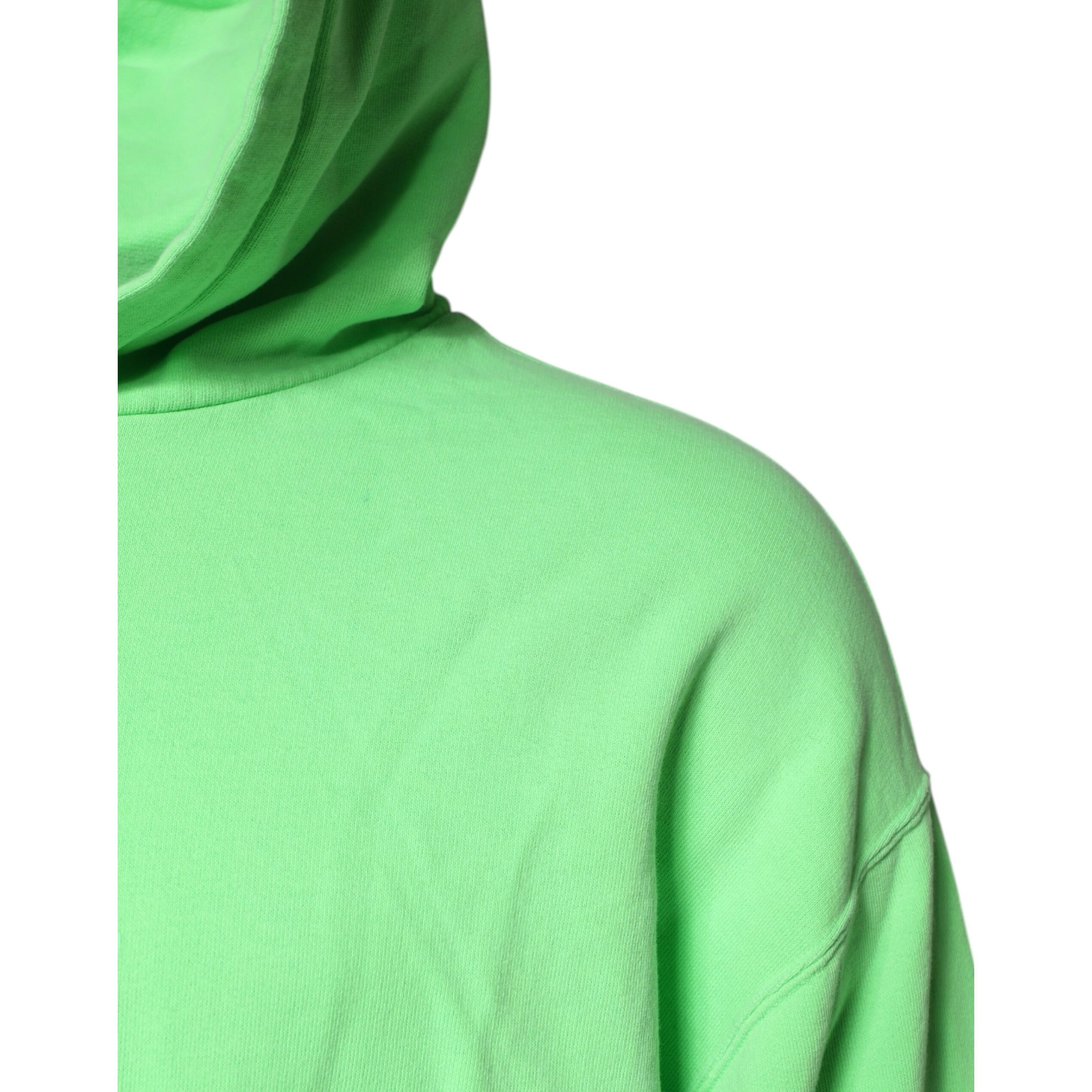 Green Cotton DG Logo Print Hooded Sweater