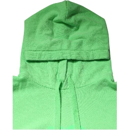 Green Cotton DG Logo Print Hooded Sweater