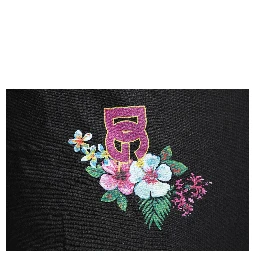 Black DG Floral Print Crew Neck T-shirt
