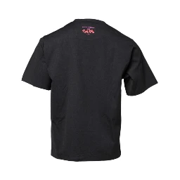 Black Cotton Graphic Print Crew Neck T-shirt