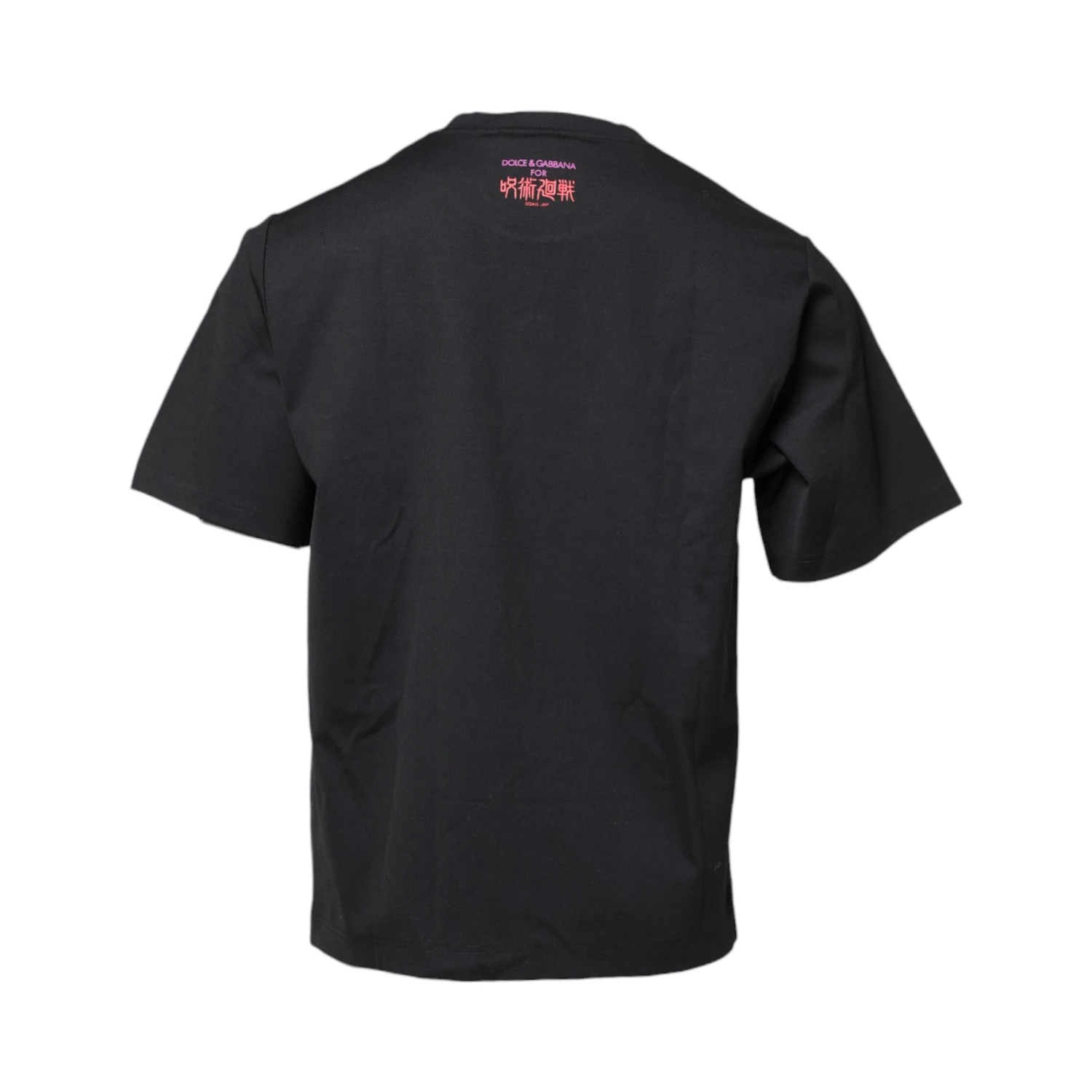 Black Cotton Graphic Print Crew Neck T-shirt
