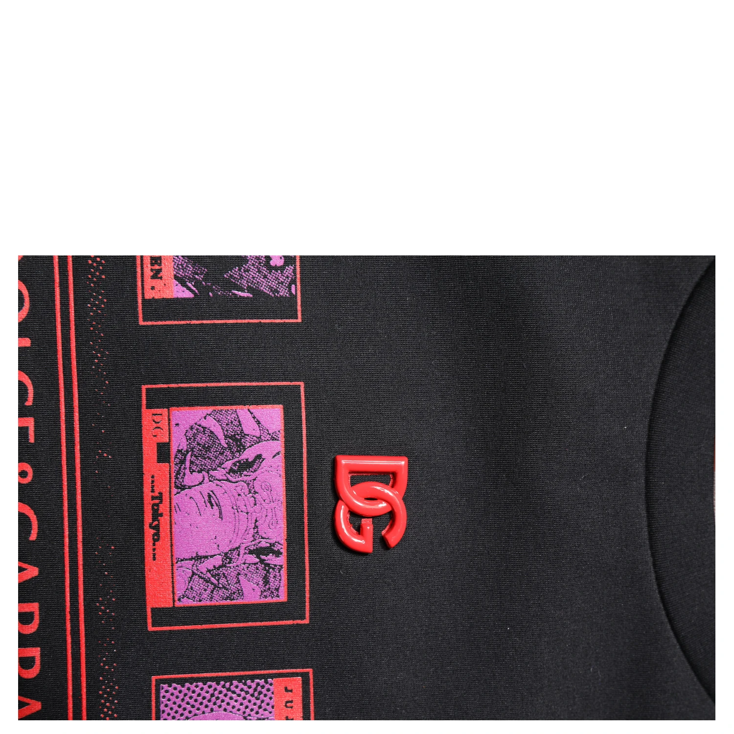 Black Cotton Graphic Print Crew Neck T-shirt