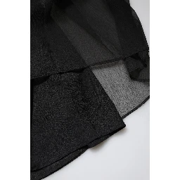 Black Tulle Pearl Sleeveless Long Gown Dress