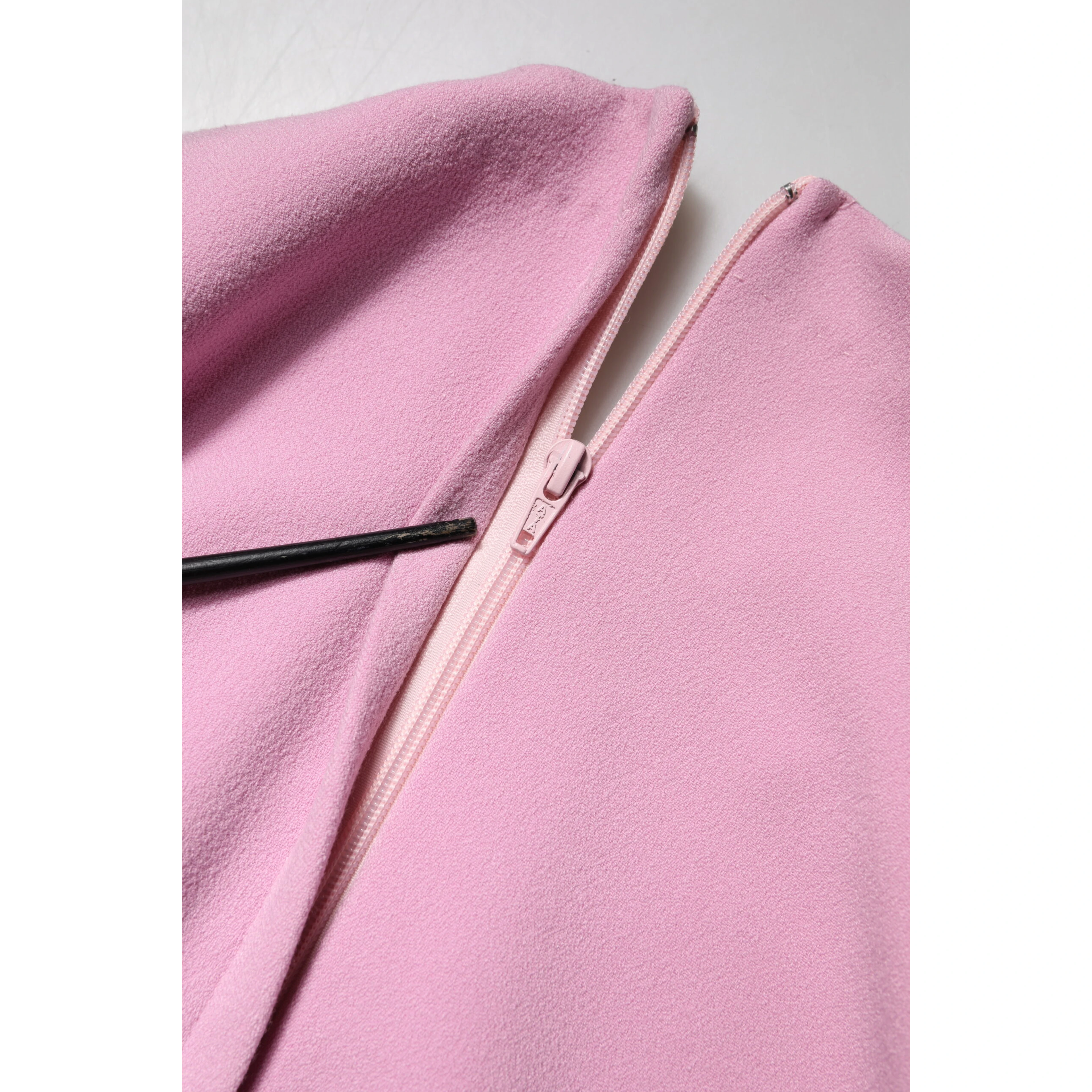 Pink Polyester Long Sleeves Sheath Mini Dress