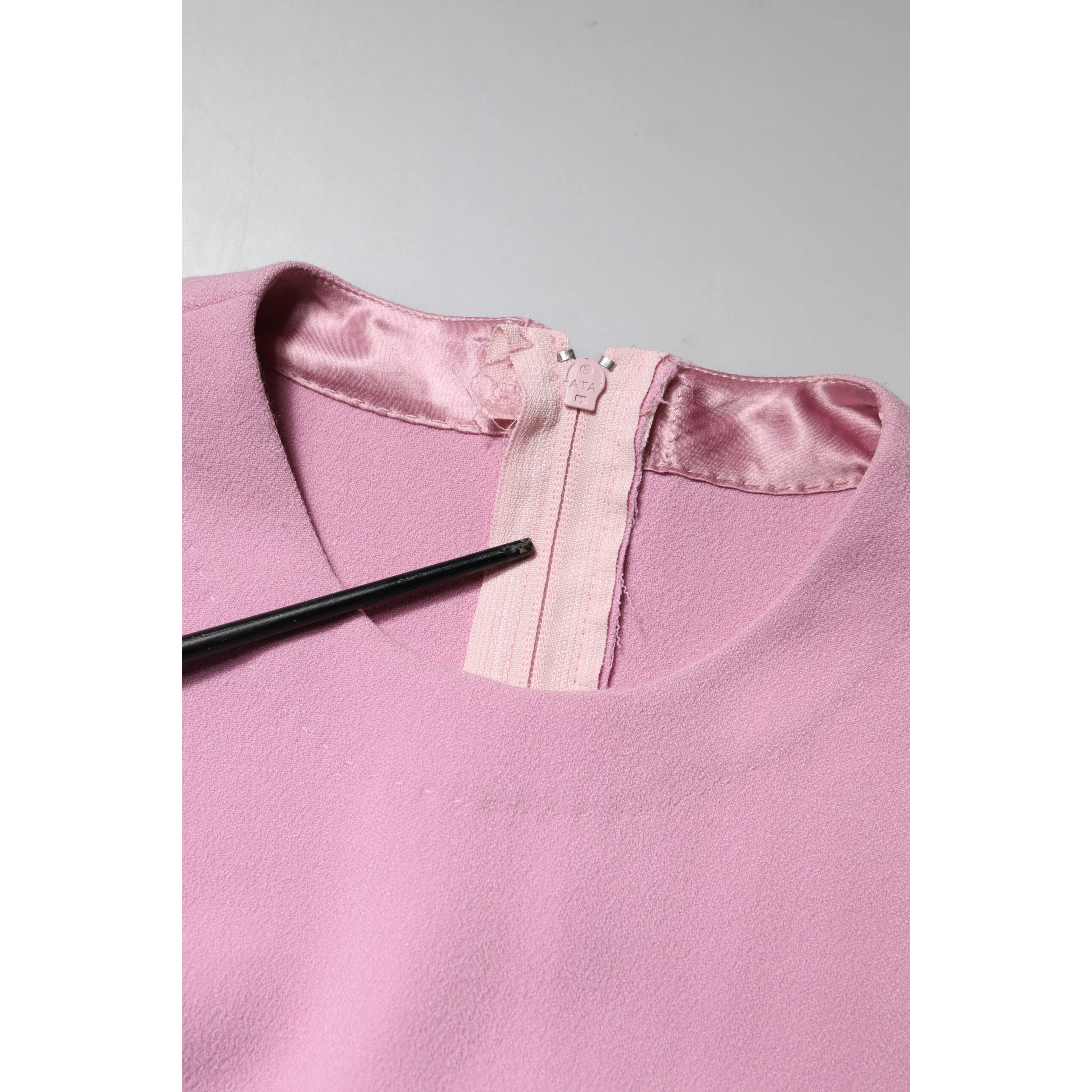 Pink Polyester Long Sleeves Sheath Mini Dress