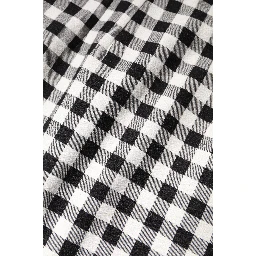 White Black Checkered Sleeveless Sheath Dress