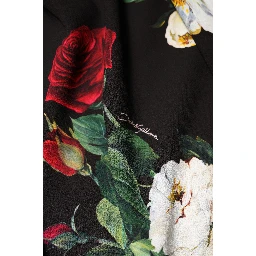 Black Floral Print Sleeveless Sheath Dress