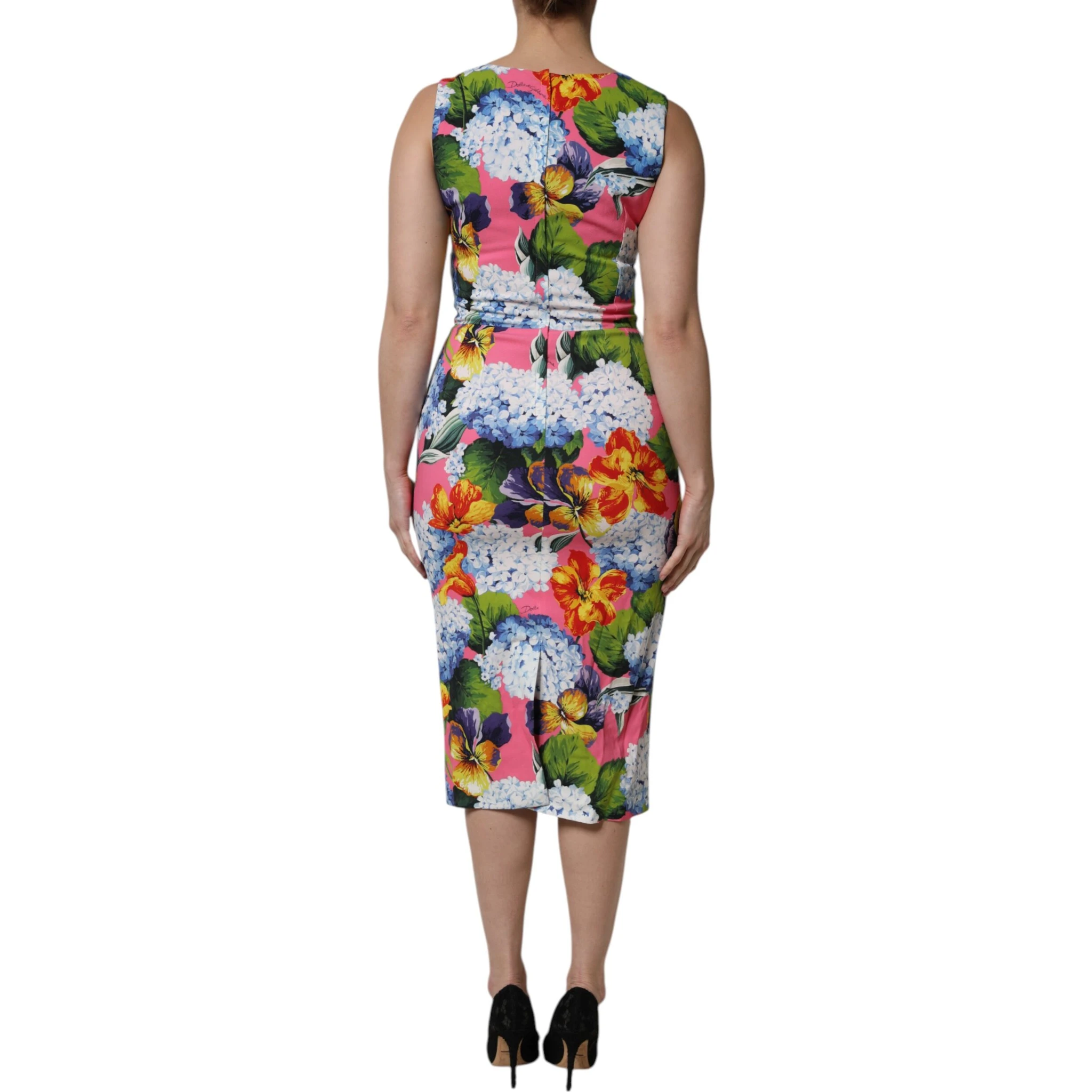 Multicolor Floral Sleeveless Sheath Dress