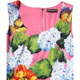 Multicolor Floral Sleeveless Sheath Dress
