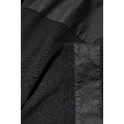 Black Cotton Short Sleeves V-neck T-shirt
