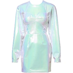 White Long Sleeves Bodycon Sheath Mini Dress