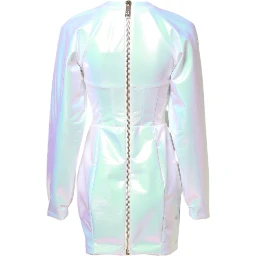 White Long Sleeves Bodycon Sheath Mini Dress