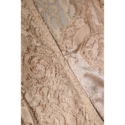 Beige Floral Lace Sleeveless Sheath Dress