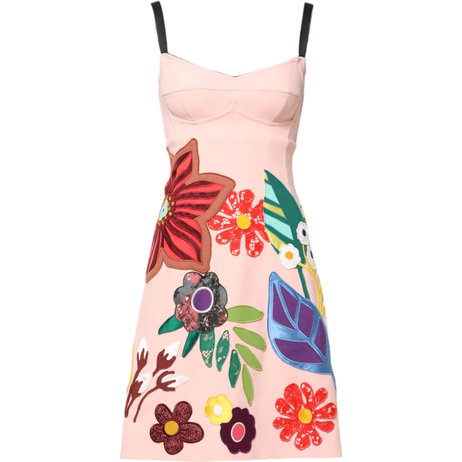 Pink Floral Print Spaghetti Strap Mini Dress