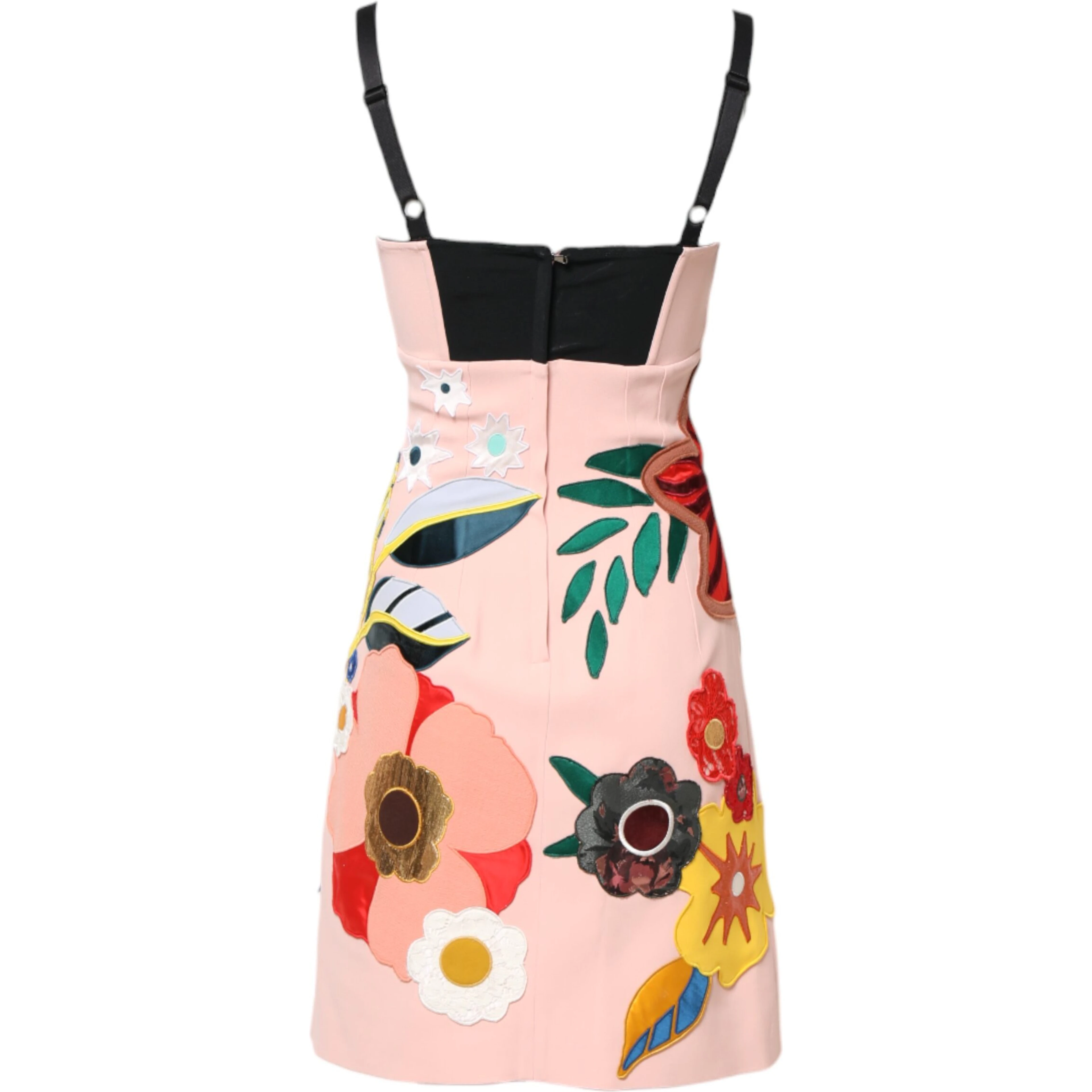 Pink Floral Print Spaghetti Strap Mini Dress