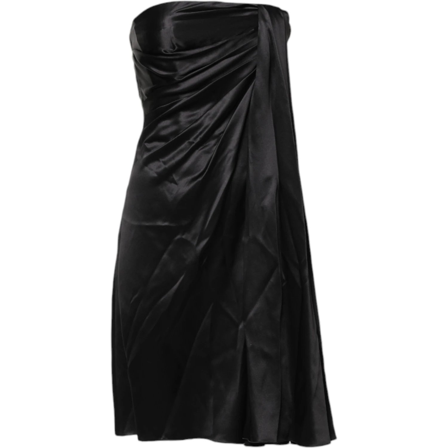 Black Strapless Sheath A-line Mini Dress