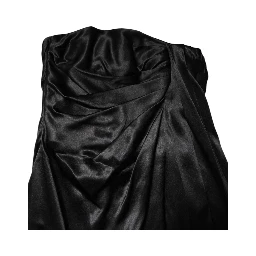 Black Strapless Sheath A-line Mini Dress