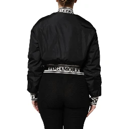 Black Nylon #DGFamily Full Zip Bomber Jacket