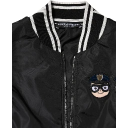 Black Nylon #DGFamily Full Zip Bomber Jacket