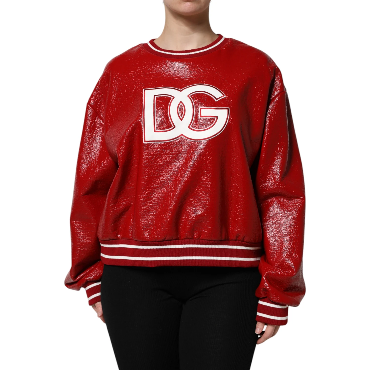Red Wool DGLogo Embroidery Pullover Sweater