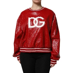 Red Wool DGLogo Embroidery Pullover Sweater