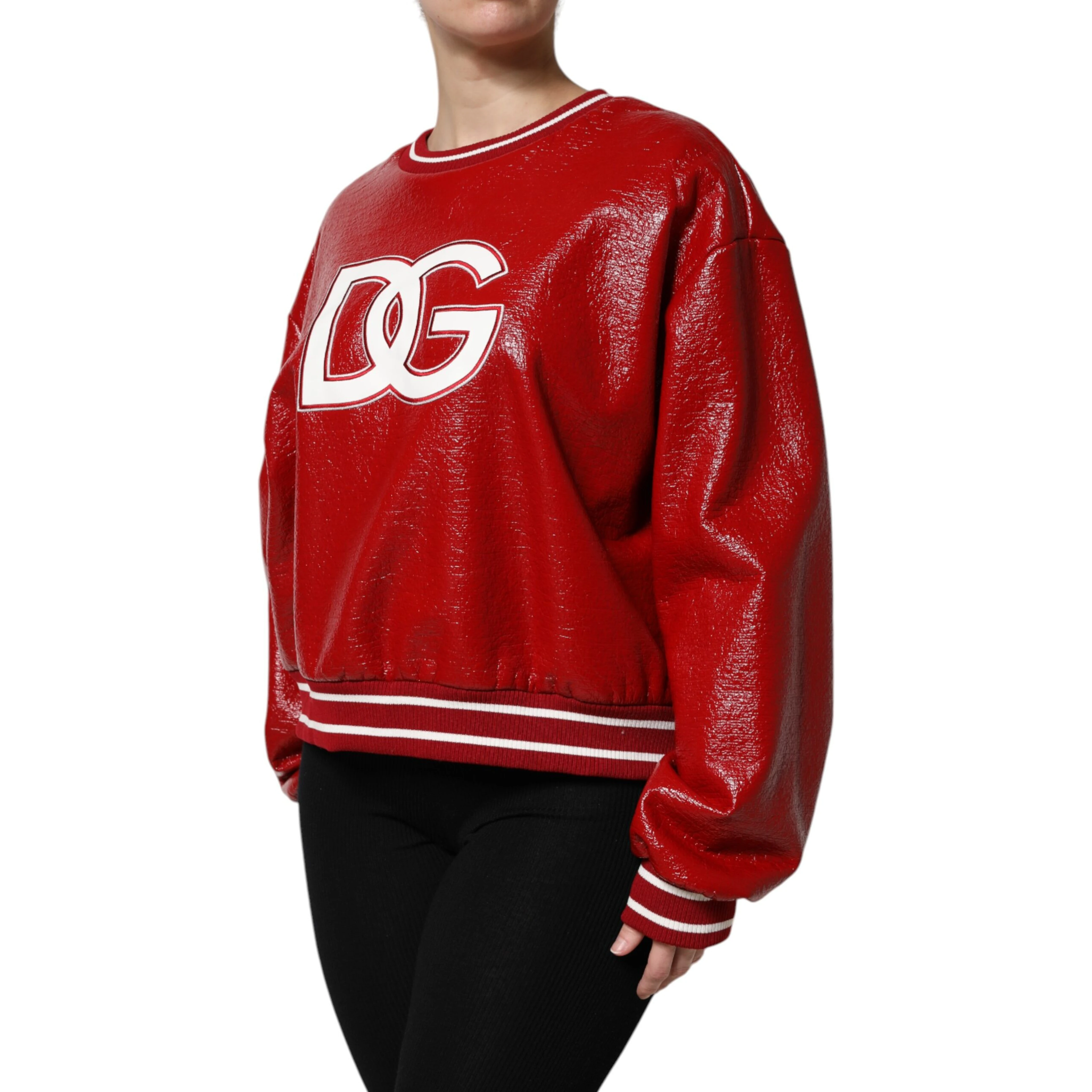 Red Wool DGLogo Embroidery Pullover Sweater